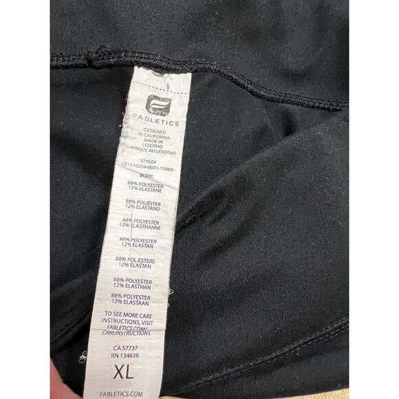 Fabletics Define PowerHold Mid-Rise Capri Cropped Leggings Pants Size XL Black - Picture 8 of 8